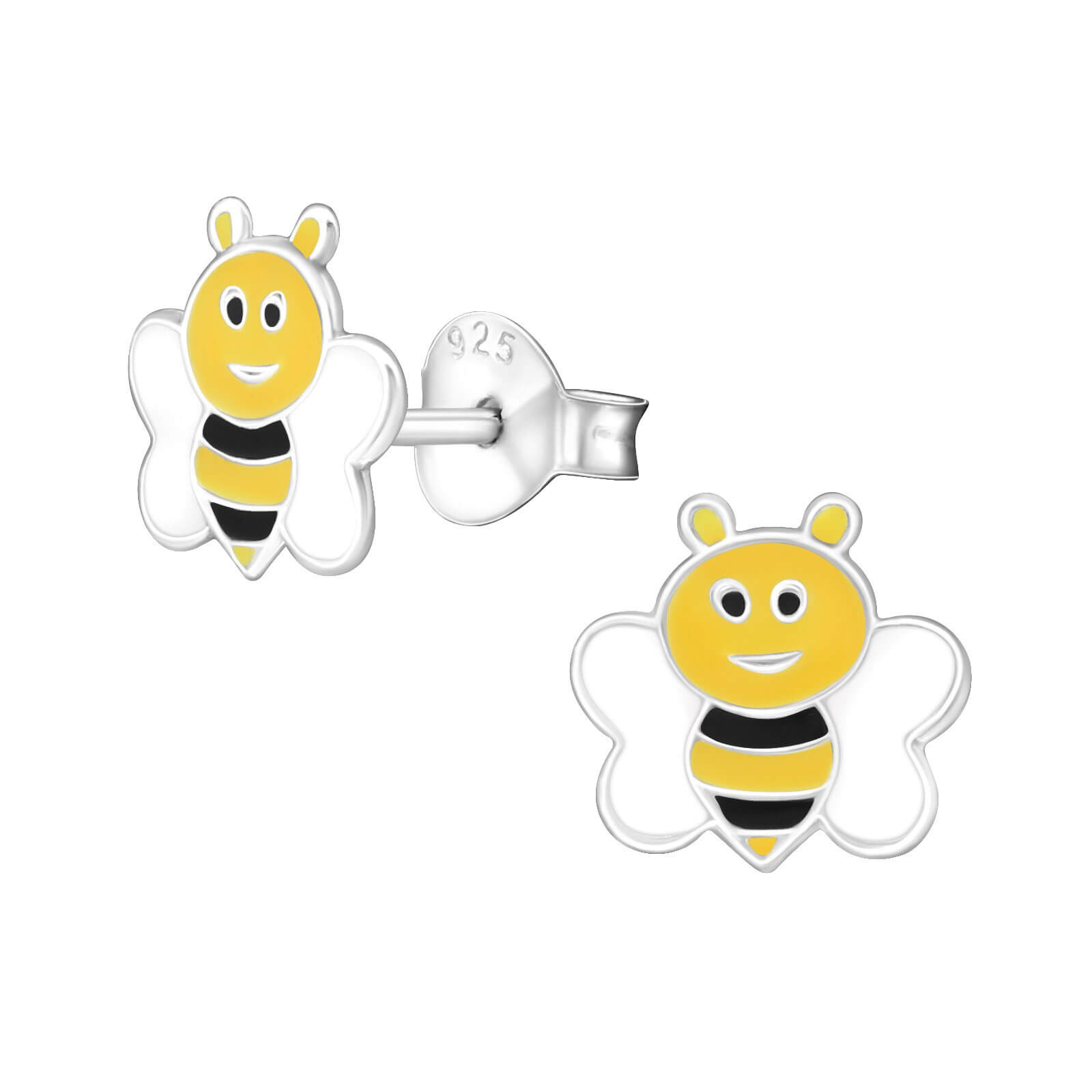 Boucle d'oreille Enfant Abeille en Argent