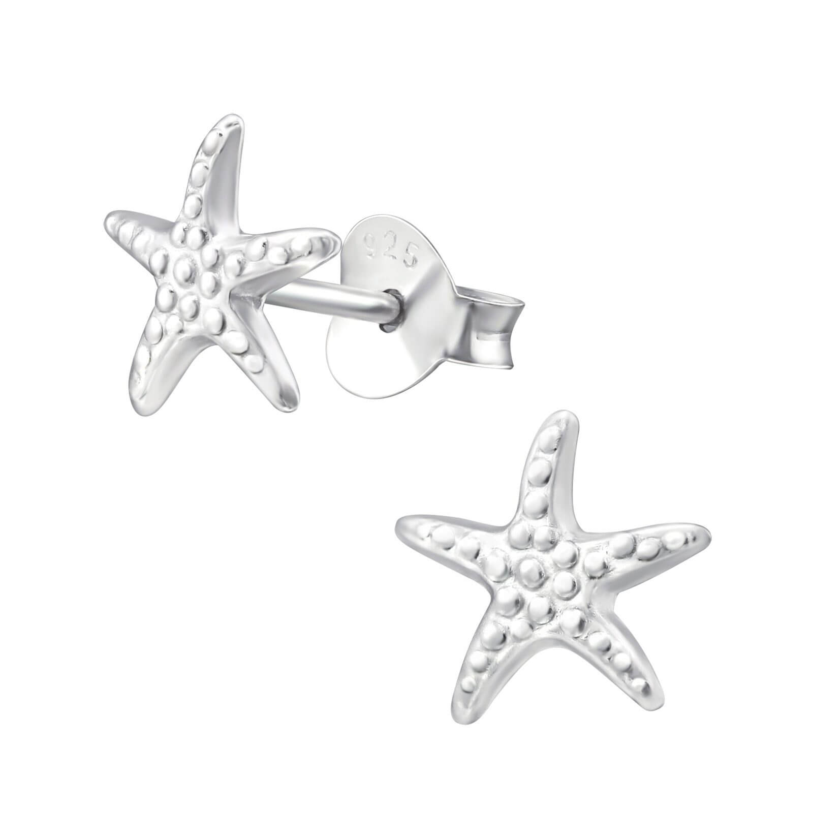 Boucle d'oreille Enfant Etoile de mer en Argent