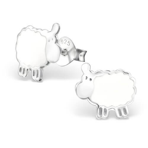 Boucles d'oreilles enfant en argent petit mouton