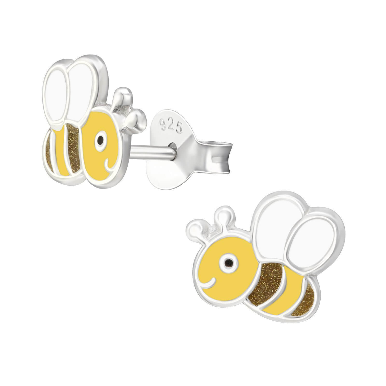 Boucle d'oreille Enfant Abeille en Argent