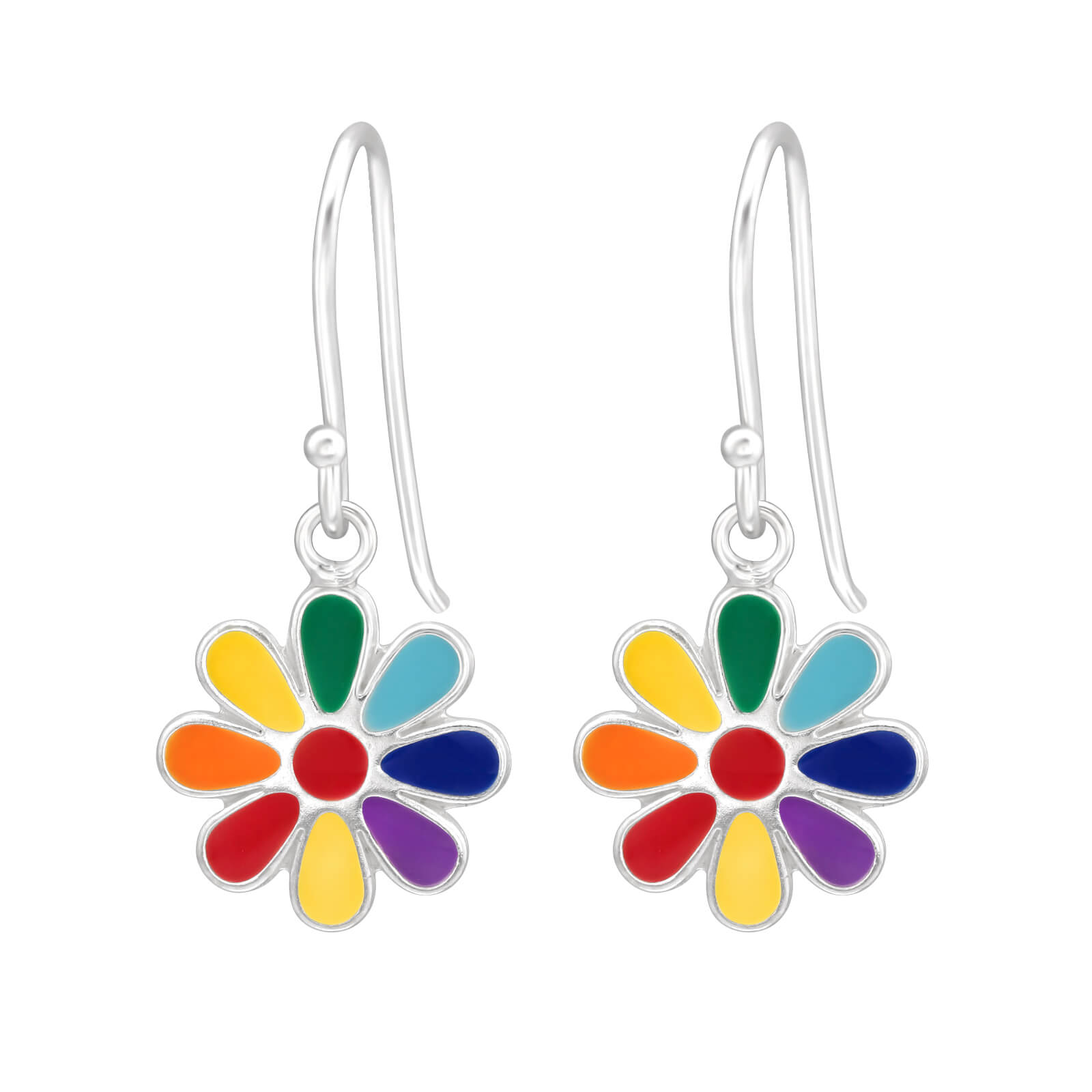 Boucles d'oreilles fille, Boucles d'oreilles enfants en argent, Boucles d' oreilles